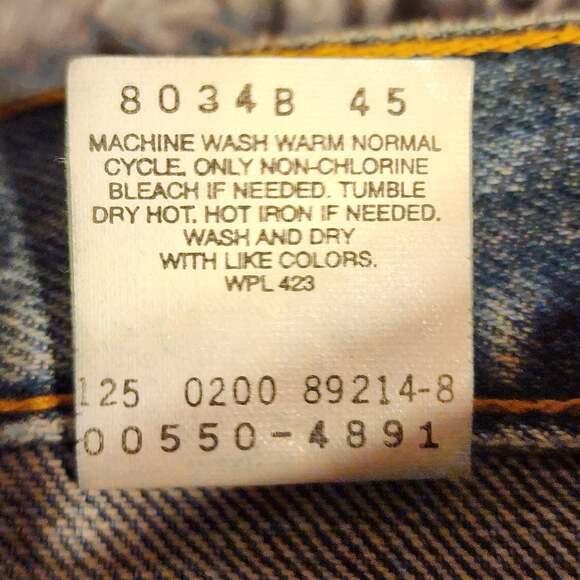 Vintage Levi's 550 Relaxed Fit Jeans Men's Light Wash 36x36 - Picture 7 of 11